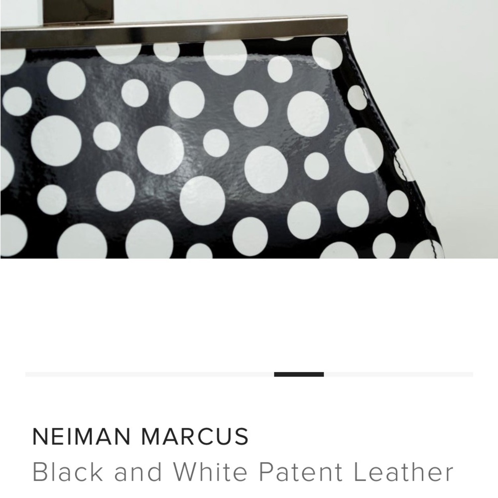 Polka Dot Clutch Bag - Black and White - Picture 3 of 10